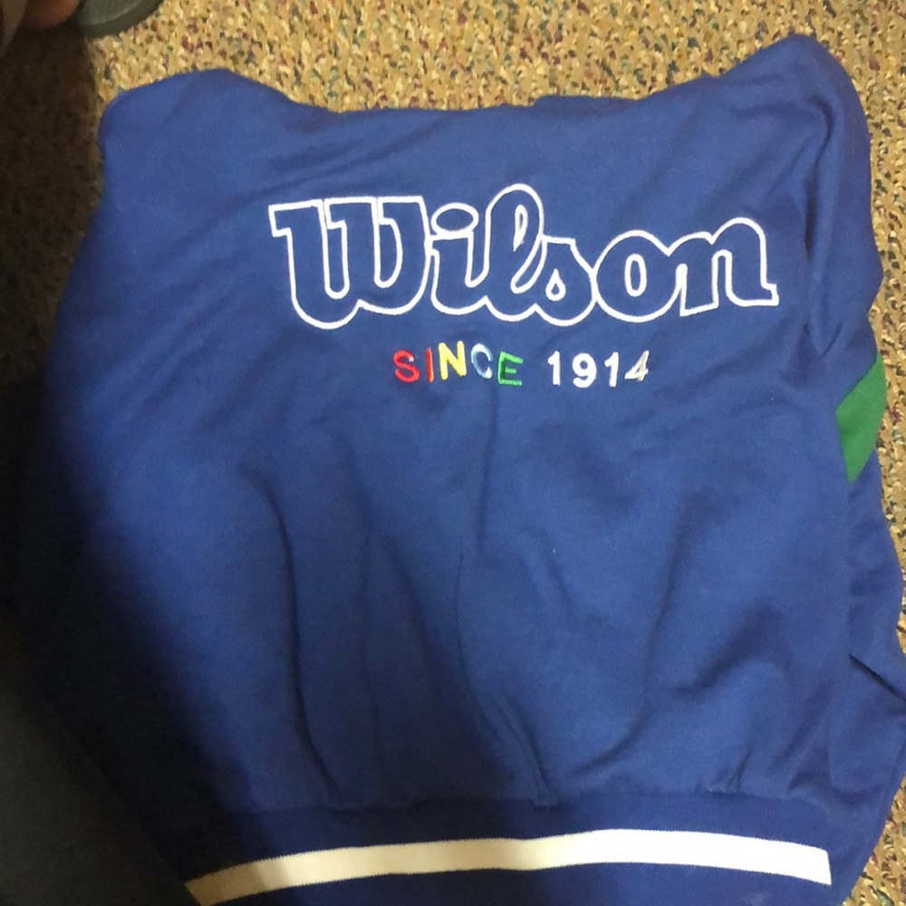 Forever 21 Vintage Wilson Multicolor crop hoodie